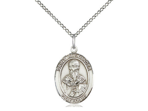 St. Alexander Sauli Medal, Sterling Silver, Medium, Dime Size 