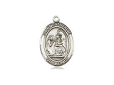 St. Catherine of Siena Medal, Sterling Silver, Medium, Dime Size 