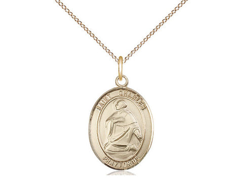 St. Charles Borromeo Medal, Gold Filled, Medium, Dime Size 