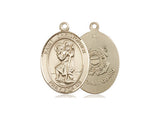 St. Christopher Coast Guard Medal, Gold Filled, Medium, Dime Size 