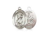 St. Christopher National Guard Medal, Sterling Silver, Medium, Dime Size 