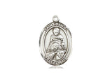 St. Daniel Medal, Sterling Silver, Medium, Dime Size 