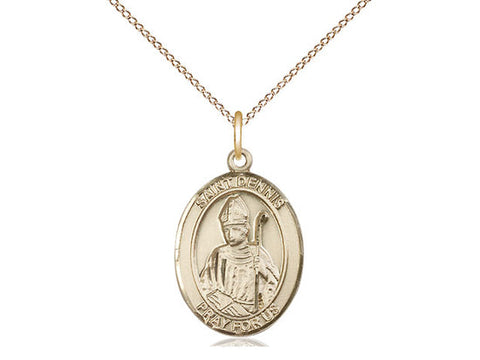 St. Dennis Medal, Gold Filled, Medium, Dime Size 