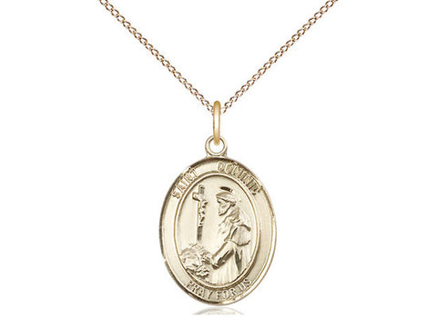St. Dominic De Guzman Medal, Gold Filled, Medium, Dime Size 