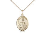 St. Dymphna Medal, Gold Filled, Medium, Dime Size 