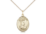 St. Elizabeth of Hungary Medal, Gold Filled, Medium, Dime Size 