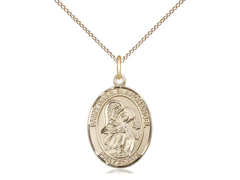 St. Gabriel the Archangel Medal, Gold Filled, Medium, Dime Size 