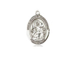 St. Gabriel the Archangel Medal, Sterling Silver, Medium, Dime Size 