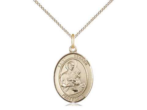 St. Gerard Majella Medal, Gold Filled, Medium, Dime Size 