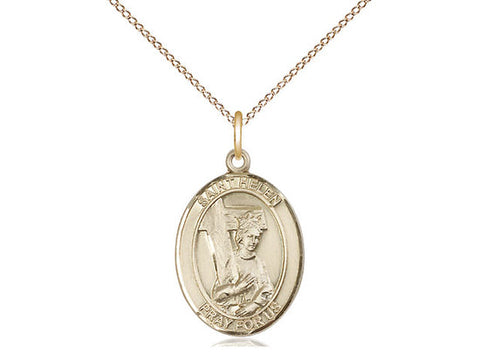 St. Helen Medal, Gold Filled, Medium, Dime Size 