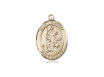 St. Hubert of Liege Medal, Gold Filled, Medium, Dime Size 