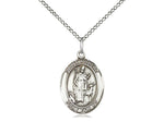 St. Hubert of Liege Medal, Sterling Silver, Medium, Dime Size 