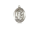 St. Hubert of Liege Medal, Sterling Silver, Medium, Dime Size 