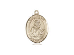 St. Isidore of Seville Medal, Gold Filled, Medium, Dime Size 