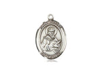 St. Isidore of Seville Medal, Sterling Silver, Medium, Dime Size 