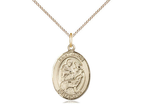 St. Jason Medal, Gold Filled, Medium, Dime Size 