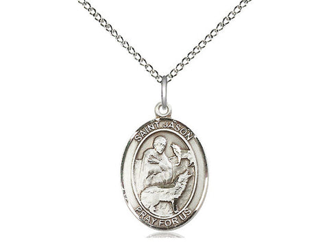 St. Jason Medal, Sterling Silver, Medium, Dime Size 