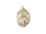 St. Joan of Arc Medal, Gold Filled, Medium, Dime Size 