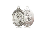 St. Joan of Arc National Guard Medal, Sterling Silver, Medium, Dime Size 