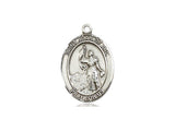 St. Joan of Arc Medal, Sterling Silver, Medium, Dime Size 