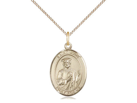 St. Jude Thaddeus Medal, Gold Filled, Medium, Dime Size 