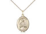 St. Kateri Medal, Gold Filled, Medium, Dime Size 