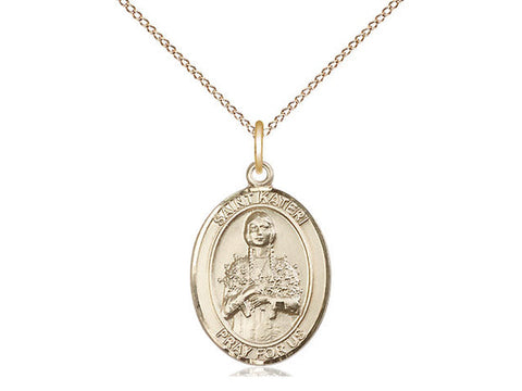St. Kateri Medal, Gold Filled, Medium, Dime Size 