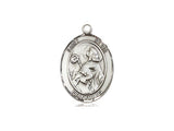 St. Kevin Medal, Sterling Silver, Medium, Dime Size 