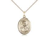 St. Louise De Marillac Medal, Gold Filled, Medium, Dime Size 