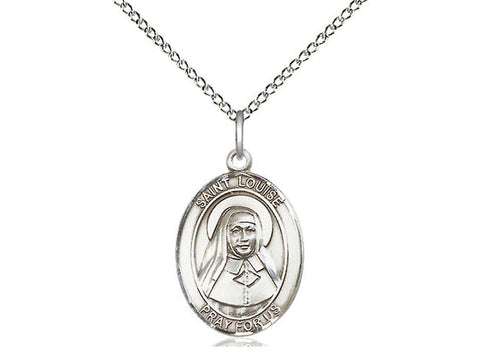 St. Louise De Marillac Medal, Sterling Silver, Medium, Dime Size 