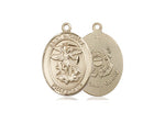 St. Michael Coast Guard Medal, Gold Filled, Medium, Dime Size 