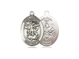 St. Michael National Guard Medal, Sterling Silver, Medium, Dime Size 