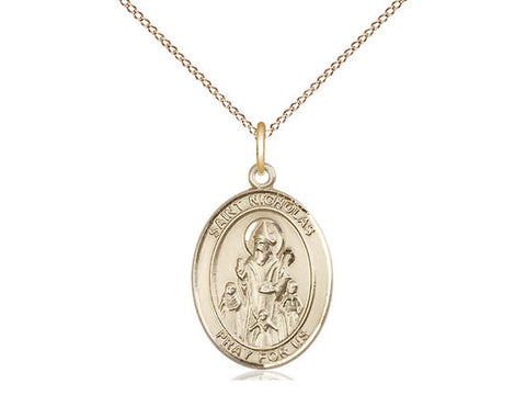 St. Nicholas Medal, Gold Filled, Medium, Dime Size 