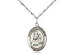 Our Lady of Loretto Medal, Sterling Silver, Medium, Dime Size 