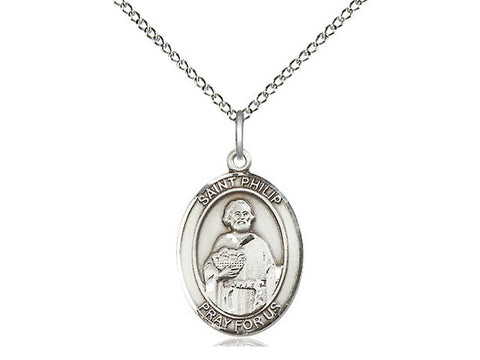 St. Philip the Apostle Medal, Sterling Silver, Medium, Dime Size 