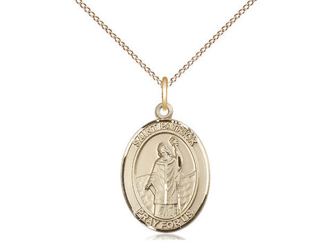 St. Patrick Medal, Gold Filled, Medium, Dime Size 