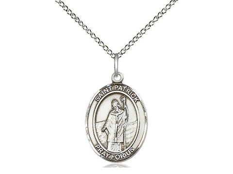 St. Patrick Medal, Sterling Silver, Medium, Dime Size 