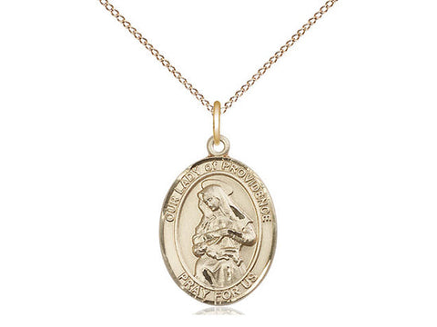 Our Lady of Providence Medal, Gold Filled, Medium, Dime Size 