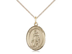 St. Peregrine Laziosi Medal, Gold Filled, Medium, Dime Size 