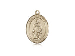 St. Peregrine Laziosi Medal, Gold Filled, Medium, Dime Size 