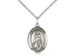St. Peregrine Laziosi Medal, Sterling Silver, Medium, Dime Size 
