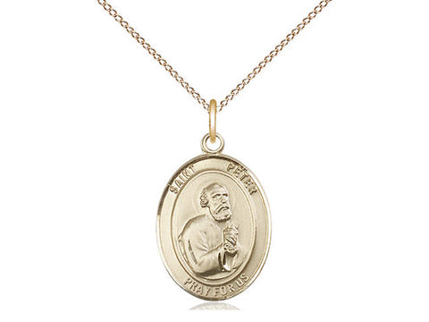 St. Peter the Apostle Medal, Gold Filled, Medium, Dime Size 