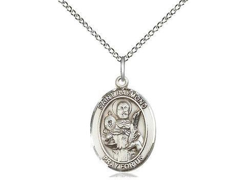 St. Raymond Nonnatus Medal, Sterling Silver, Medium, Dime Size 