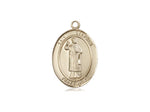 St. Stephen the Martyr Medal, Gold Filled, Medium, Dime Size 
