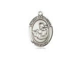 St. Thomas Aquinas Medal, Sterling Silver, Medium, Dime Size 