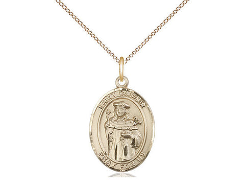 St. Casimir of Poland Medal, Gold Filled, Medium, Dime Size 