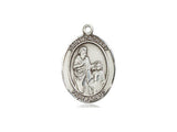 St. Zachary Medal, Sterling Silver, Medium, Dime Size 