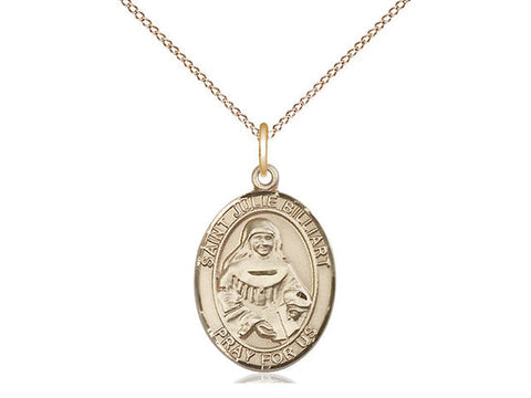 St. Julie Billiart Medal, Gold Filled, Medium, Dime Size 