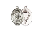 Guardian Angel Paratrooper Medal, Sterling Silver, Medium, Dime Size 