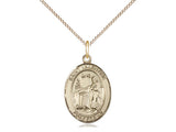 St. Valentine of Rome Medal, Gold Filled, Medium, Dime Size 